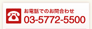 �d�b�ł̂��⍇�킹 03-5772-5500